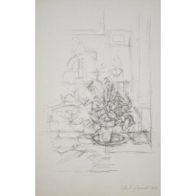 1960s Alberto Giacometti, Vase with Plant, 1963, Original Lithograph For Sale - Image 5 of 9