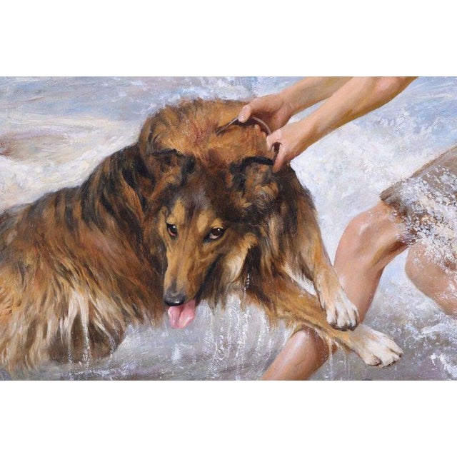 Arthur Wardle, Large British Animal & Coastal, Oil Painting For Sale - Image 6 of 9