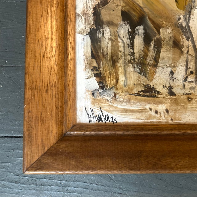 Abstract Expressionism 1970’s Original Abstract Expressionist Painting Mid Century Frame For Sale - Image 3 of 4