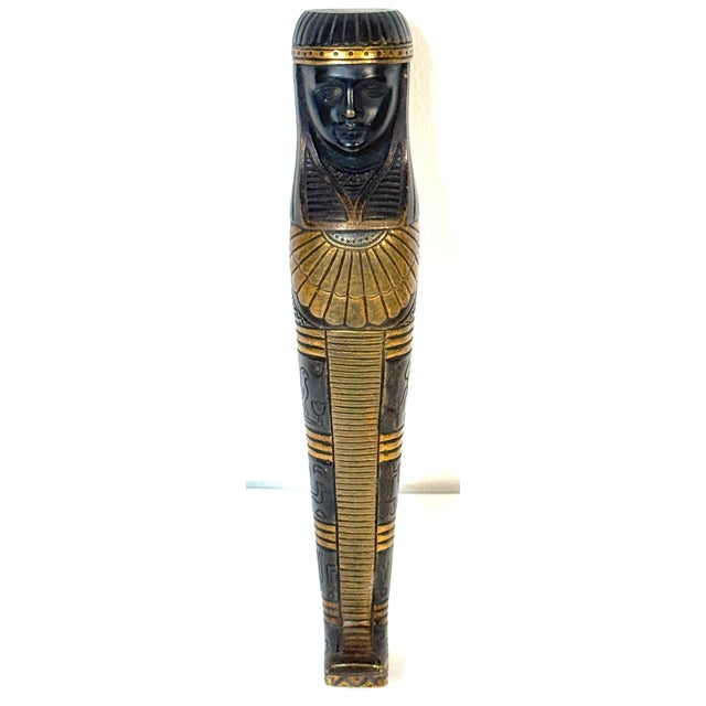 19th C. French Empire or Napoléon III Patinated & Gilt Bronze Sarcophagus Mount For Sale - Image 17 of 18