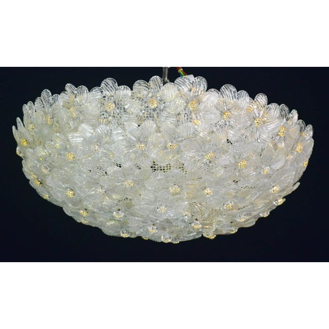 Murano Ceiling Light Flower by Seguso for Venini, Italy, 1960s For Sale - Image 13 of 16
