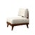 Mid-Century Modernist Sculptural Oak Lounge Chairs in Off White Boucle For Sale In New York - Image 6 of 17