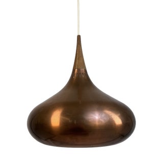 Pendant Lamp in Copper by Jo Hammerborg for Fog & Mørup, Denmark, 1960s For Sale