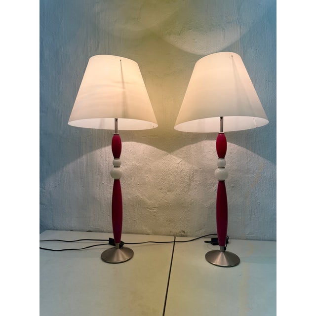 Large Italian Table Lamps by Antonangeli for Antonangeli Illuminazioni, 1980s, Set of 2 For Sale - Image 4 of 17