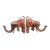 Vintage Oversized Metal Elephant Bookends With Weathered Patina, Pair For Sale