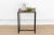 Brown Modern Iron & Inlaid Wood Side Table For Sale - Image 8 of 8