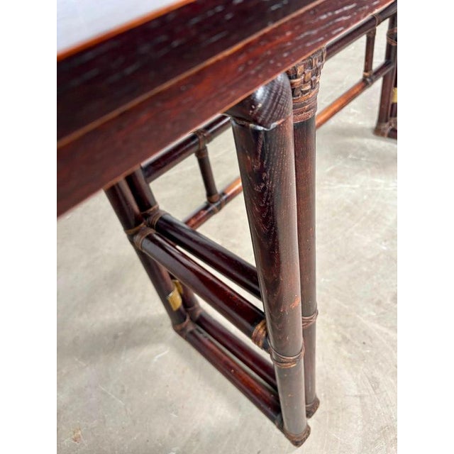 Bamboo Console Table by Lyda Levi for McGuire Production, 1970s For Sale - Image 12 of 14