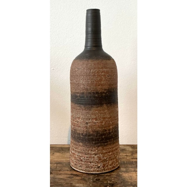 Late 20th Century Vintage Original Studio Pottery Vase For Sale - Image 5 of 12