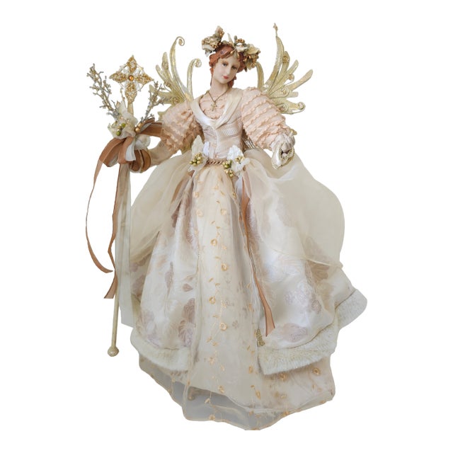 Final Clearance Italian Christmas Angel 31" in Heavenly Regalia Vintage For Sale