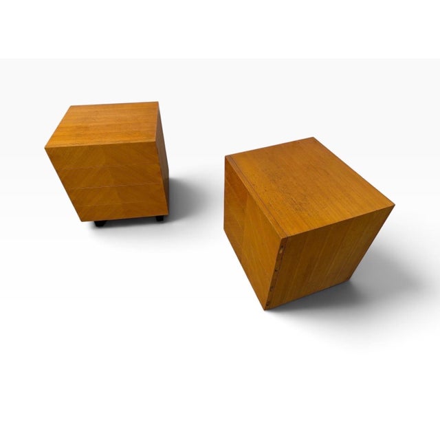 Mid-Century Modern Art Deco Style 4-Drawer Nightstands - Set of 2 For Sale In Philadelphia - Image 6 of 9