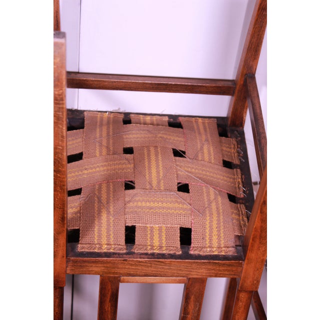 1900 - 1909 1900s English Aesthetic Movement Oak Wood Dining Chairs - Set of 4 For Sale - Image 5 of 7