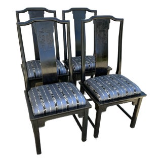 Set of 4 Vintage Century Furniture “Chin Hua” Dining Chairs Design by Raymond Sobota For Sale