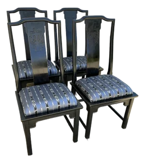 Set of 4 Vintage Century Furniture “Chin Hua” Dining Chairs Design by Raymond Sobota