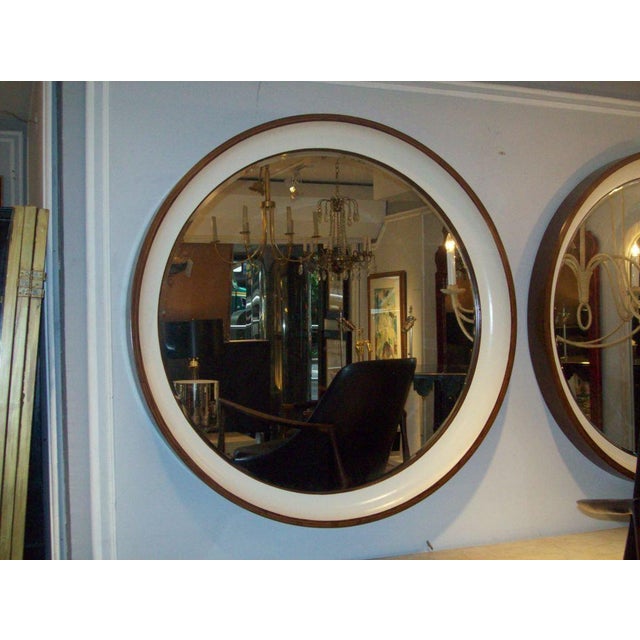 Mid-Century Modern Bespoke Faux-Bois Painted Lacquered Mirror For Sale - Image 3 of 4