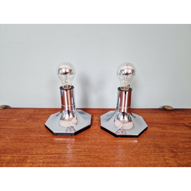 Chrome-Plated Metal Wall Sconces by Motoko Ishii for Staff Leuchten, 1970, Set of 2 For Sale - Image 15 of 15