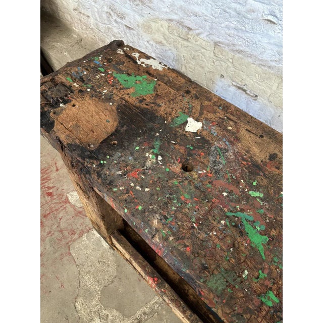 Vintage Workbench in Wood For Sale - Image 5 of 13