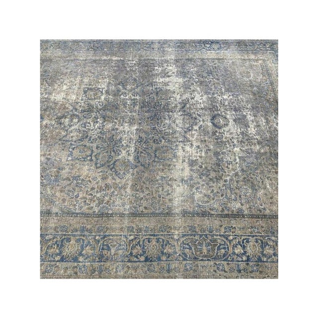 Textile 1960s Old Vintage Persian Kerman Area Rug 7x10 For Sale - Image 7 of 10