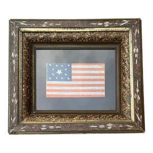 Antique 1876 Framed 13 Star Centennial Parade Flag