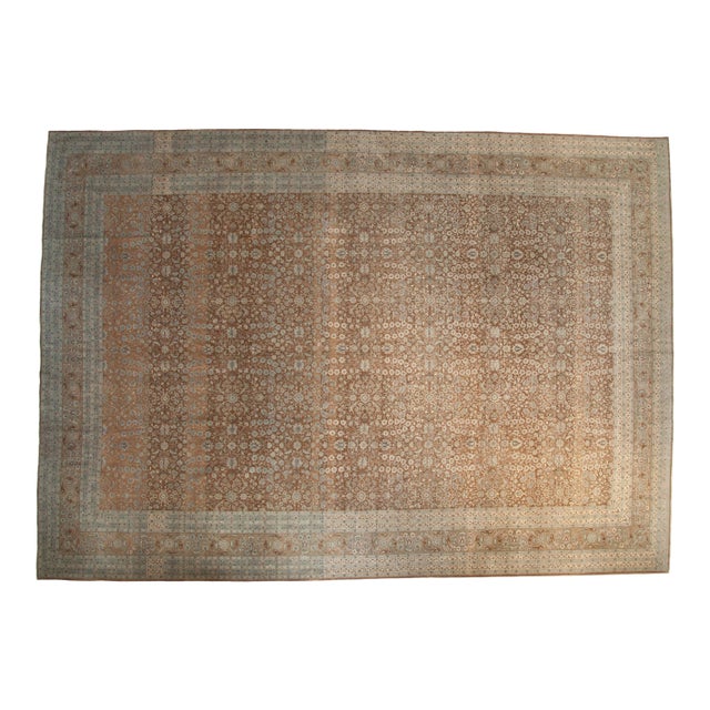 Vintage Distressed Hereke Carpet - 9'9" x 13'8" For Sale