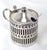American Antique Edwardian Sterling Silver & Cobalt Blue Glass Mustard Pot For Sale - Image 3 of 13