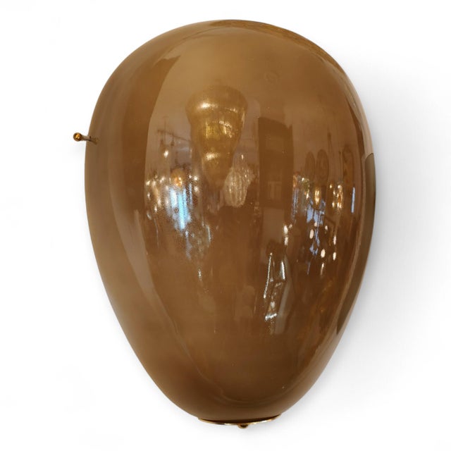 Egg Wall Sconces in Smoked Murano Glass, 1960s, Set of 2, in Flawless conditions. Designed 1960 to 1969 I have official...