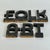 Unique Vintage Wooden Letters Spelling "Folk Art" in Art Deco Design & Weathered Black Paint For Sale - Image 9 of 10