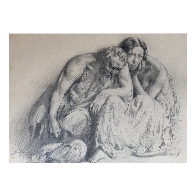 Serge Pahnke, Personnages, Crayon on Paper For Sale