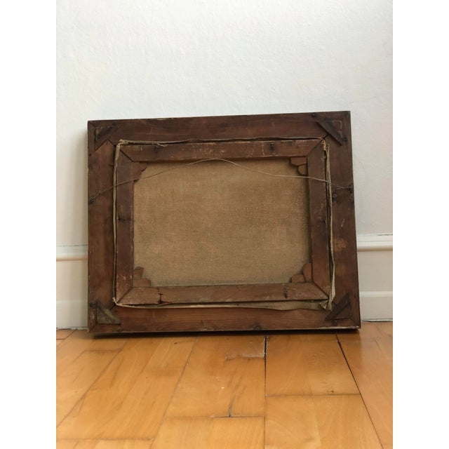 Vintage Original Cottage Oil Painting: Signed Large Countryside Art For Sale - Image 13 of 16