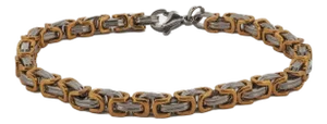 Two Color Design Bold Chain Men's Bracelet