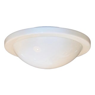 Vintage German Ceiling Lamp with Opaque White Glass Shade by Putzler, 2000s For Sale