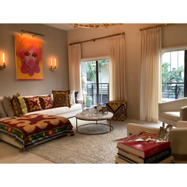 Custom Made Atelier Versace Multi Color Velvet Throw For Sale - Image 13 of 13