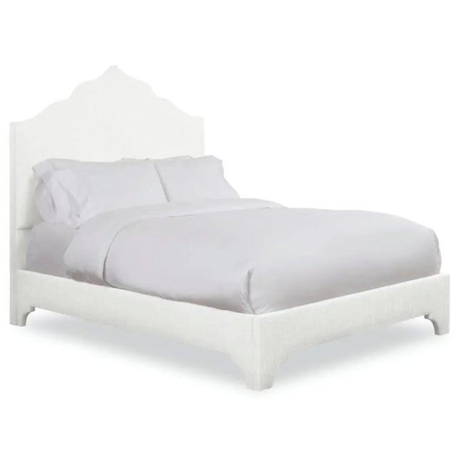 Modern Clementine Full/Double Headboard, Ivory Linen For Sale - Image 3 of 5