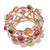 Bochic “Capri” Vintage Ruby & Multi Sapphire Bangle Set In 18K Gold & Silver For Sale - Image 4 of 11