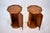 1990s Burl Scalloped Pedestal Drum Table Cabinets, Pair For Sale - Image 5 of 7
