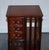 Brown Revival Inlaid Revolving Bookcase End Table with Brown Aged Leather Top For Sale - Image 8 of 18