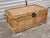 Vintage Mid-Century burnt bamboo and woven rattan trunk with brass Asian inspired hardware. This trunk is a beautiful and...
