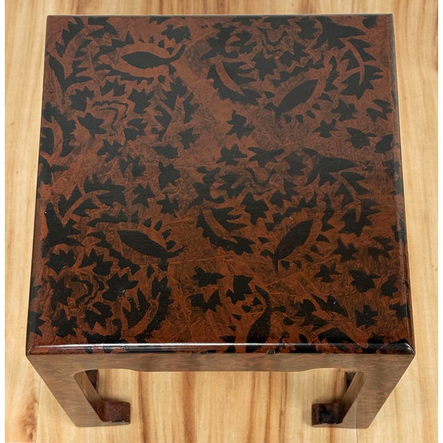 Vintage Petite Stenciled Accent Table, Riser or Plant Stand For Sale In Kansas City - Image 6 of 8