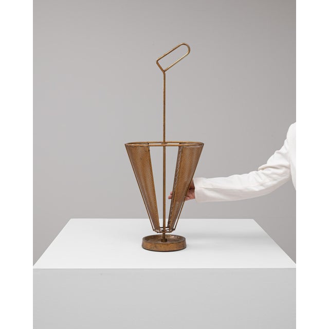 Industrial 20th Century French Metal Umbrella Stand For Sale - Image 3 of 18