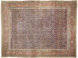 Early 20th Century Antique Mahal Rug - 12′3″ × 16′4″