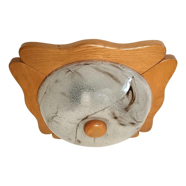 Flush Mount in Golden Oak from Barovier & Toso, 1980s For Sale - Image 12 of 12