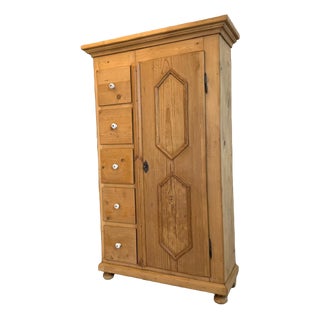 Rustic Farmhouse Bread Cupboard For Sale
