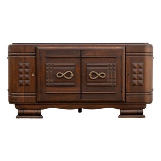 Vintage French Oak Sideboard, 1930s For Sale