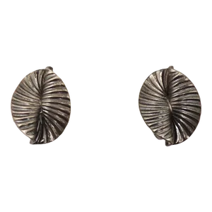 Vintage 1965 Signed Napier Silvertone Clip Earrings - 2 Pieces