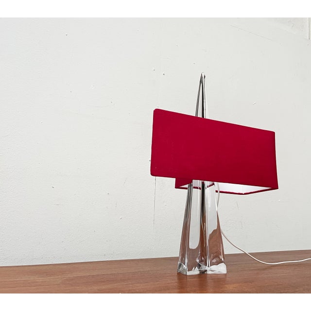 Mid-Century French Glass Table Lamp from Daum, 1960s For Sale - Image 4 of 18