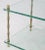 Metal Glass Faux Bamboo Brass Cube Square Side Table Stand For Sale - Image 7 of 10
