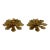 Vintage Brass Floral Candlestick Holders, a Pair For Sale