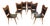 Italian Wooden Chairs in Leather and Brass, 1950s, Set of 6 For Sale
