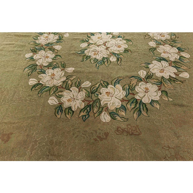 Doris Leslie Blau Vintage American Hooked Rug For Sale - Image 4 of 8