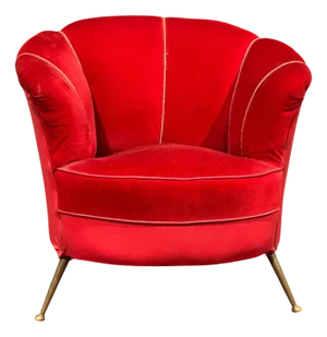 Armchair in Velvet, 1950s