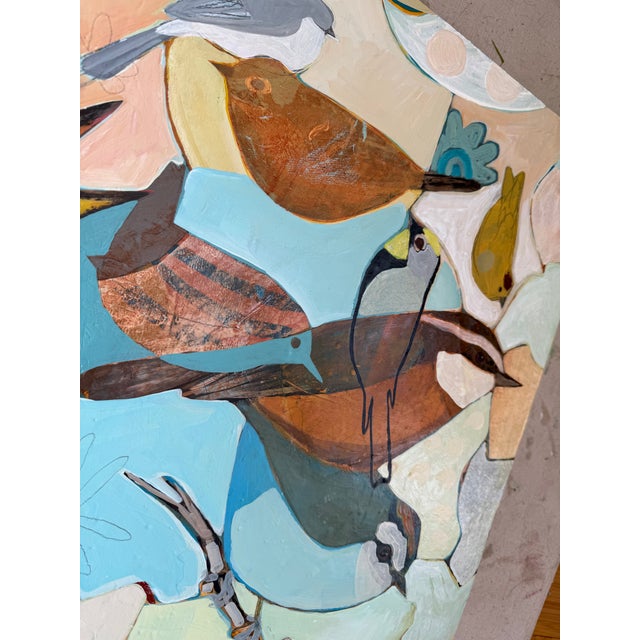 "Little Birds" a Fun Bird Painting by LWren Walraven For Sale - Image 4 of 7